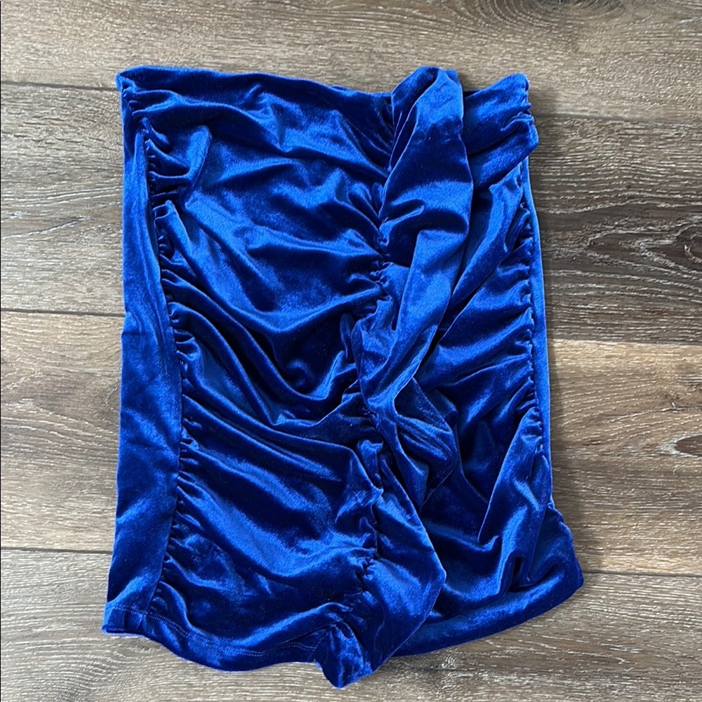 Blue Velvet Skirt